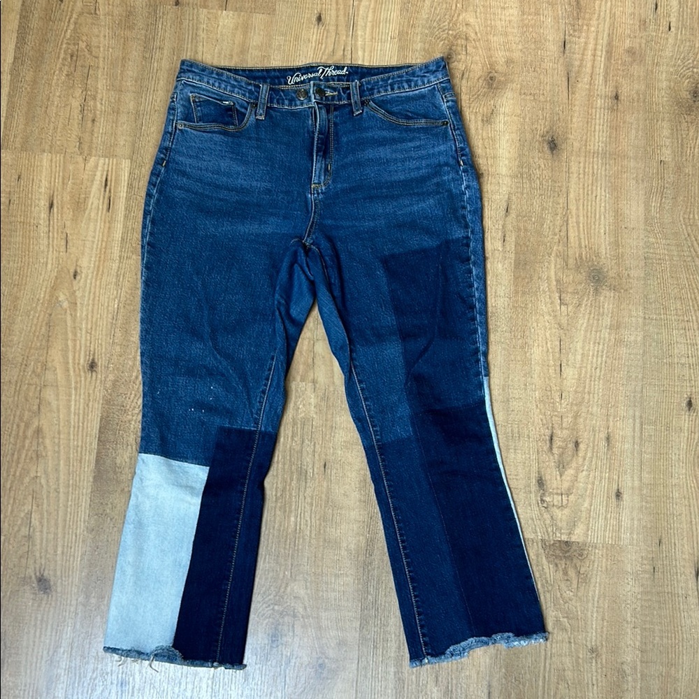 Universal Thread Women's Ankle & Cropped Patchwork Jeans